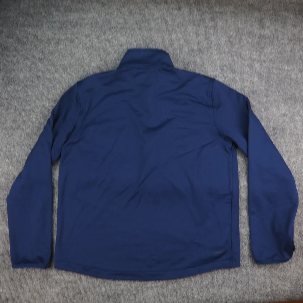 Georgia Tech Pullover Mens Large Adidas Navy Blue Solid 1/4 Zip Yellow Jackets